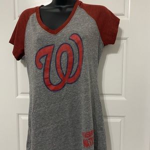 Washington Nationals V Neck T-shirt